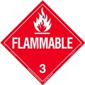 Placard 1 Sided Rigid Worded Flammable