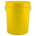 Yellow Plastic Bucket, 5 Gallon w/o Lid