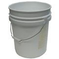 White Plastic Bucket, 5 Gallon w/o Lid