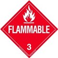 Placard Adhesive Back Word-Flammable